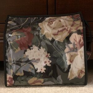 Floral Zipper Divided Garment Bag